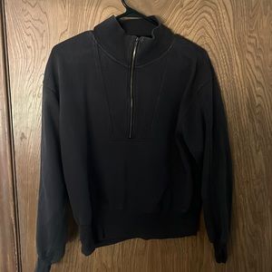 kohls arizona black washed quarter zip size xs